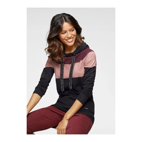 Bild von Eleganter Laura Scott Strickpullover mit Kapuze und Glitzerband