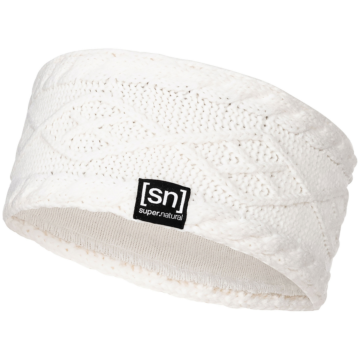 Bild von super.natural Stirnband, Unisex, Mit Merinowolle, KNIT HEADBAND, Größe: Einheitsgröße, Farbe: Weiß