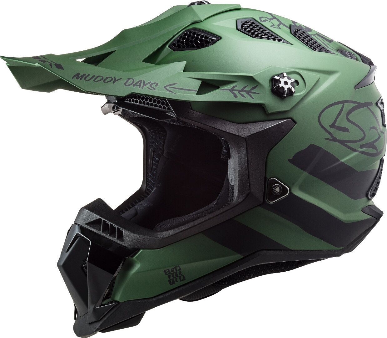 Bild von LS2 MX700 Subverter Evo Cargo Motocross Helm, grün, Größe S für Männer