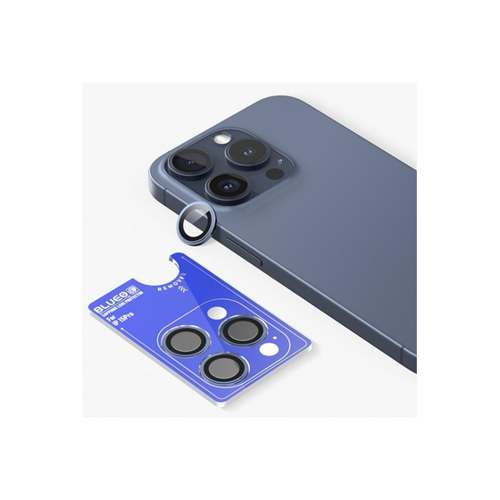 Bild von Blueo Sapphire Crystal Stainless Steel Camera Lens Protector für iPhone 15 Pro
