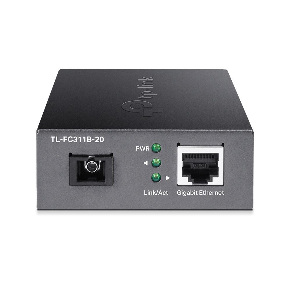 Bild von TP-LINK TL-FC311B-20 Netzwerk Medienkonverter 1000 Mbit/s 1550 nm Einzelmodus Schwarz (TL-FC311B-20)