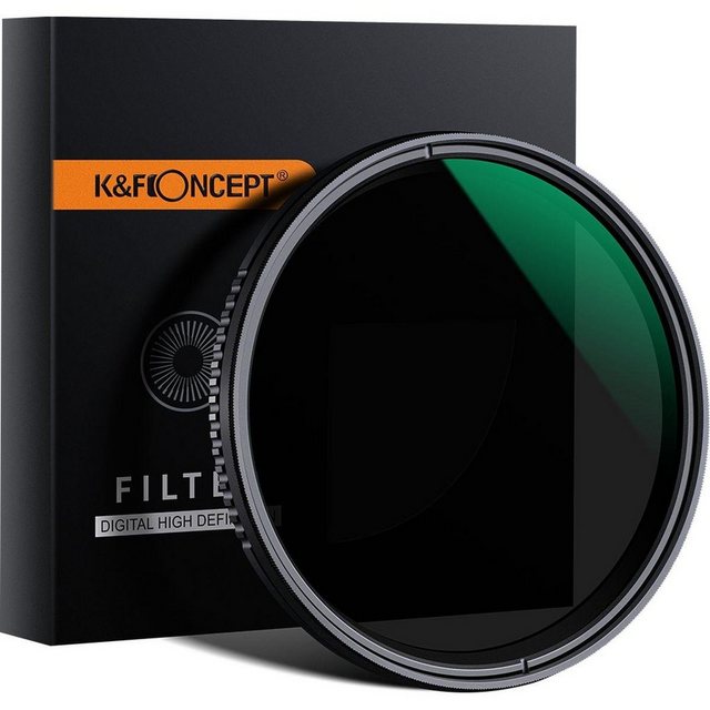 Bild von K&F Concept Variabel ND Filter ND8-2000 Super Slim 72mm (72 mm, ND- / Graufilter), Objektivfilter