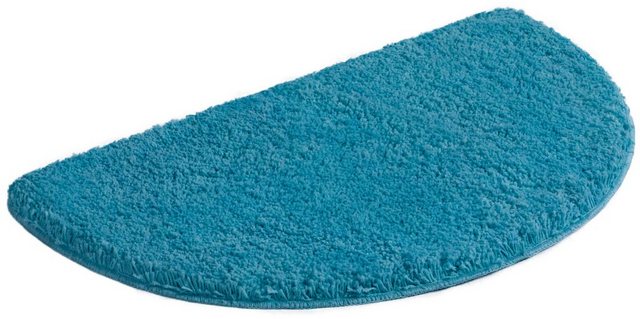 Bild von my home Badematte Sanremo, Höhe 30 mm, rutschhemmend beschichtet, fußbodenheizungsgeeignet, schnell trocknend, Polyester, halbrund, Badteppich, unifarben, rechteckig, rund & als 3-tlg. Set erhältlich