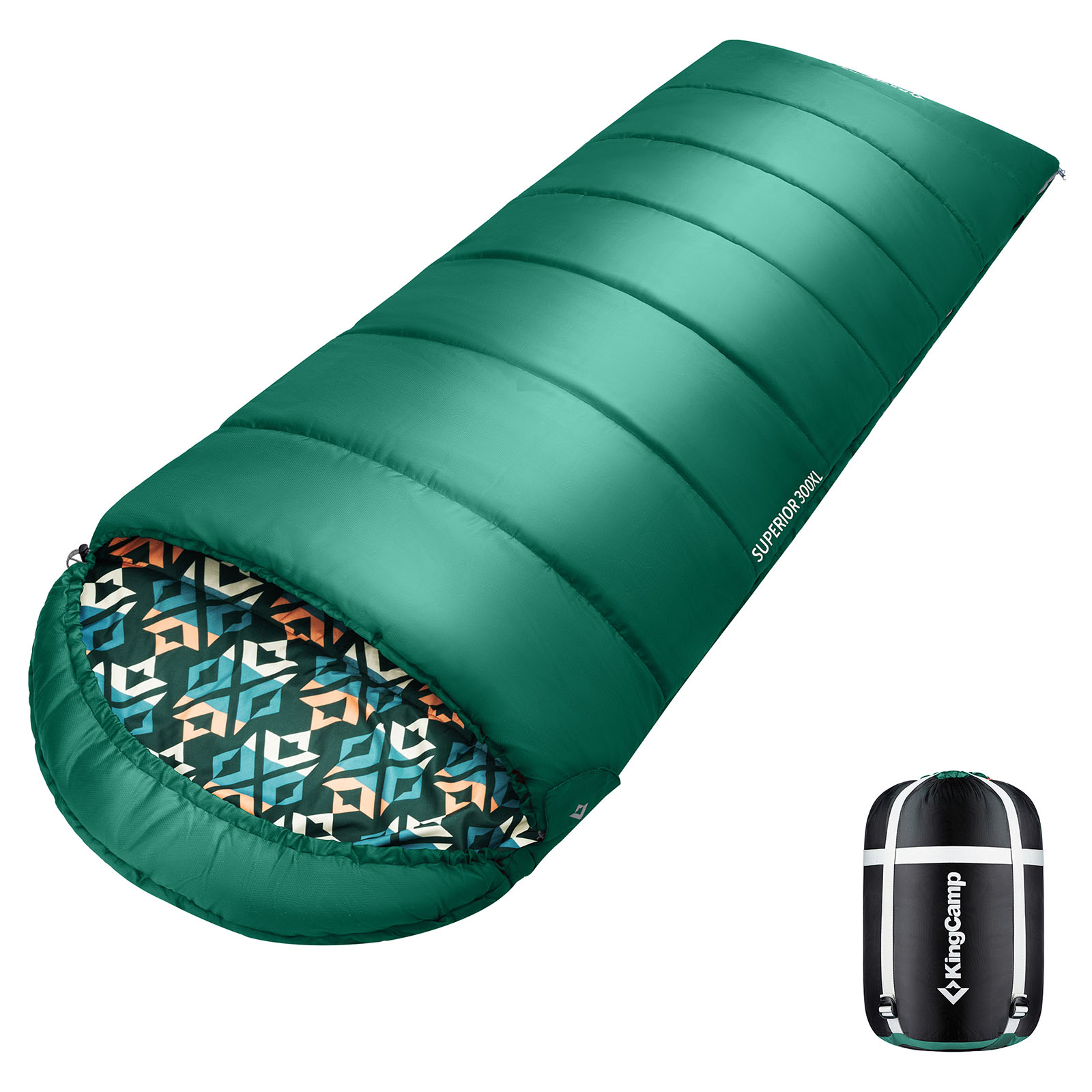 Bild von KingCamp Mumienschlafsack Mumienschlafsack Superior 300XL 3, Jahreszeiten Schlafsack XL Lang -13°C