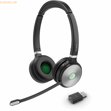 Bild von Yealink WH62 Dual Portable UC Kopfhörer Kabellos Kopfband Anrufe/Musik Schwarz - Grau (1208644) (geöffnet)