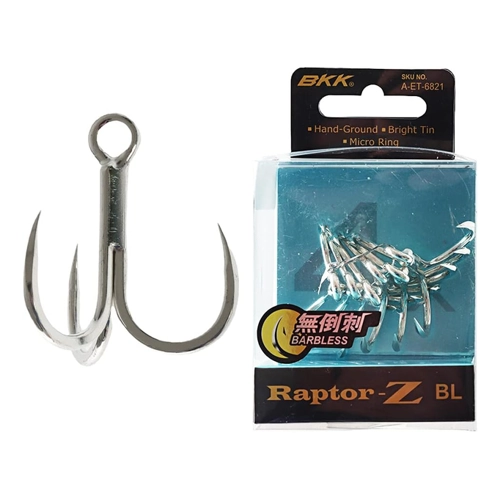 Bild von BKK Raptor-Z Drillingshaken ohne Widerhaken 5/0