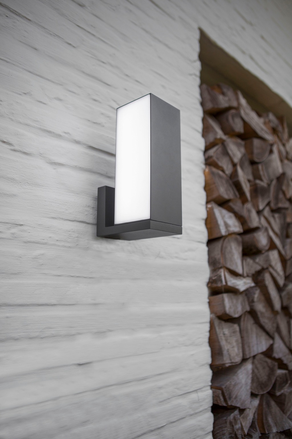 Bild von LUTEC LED Außen-Wandleuchte Cuba, Ausführung: Standard, Ja, fest verbaut, Extra-Warmweiß