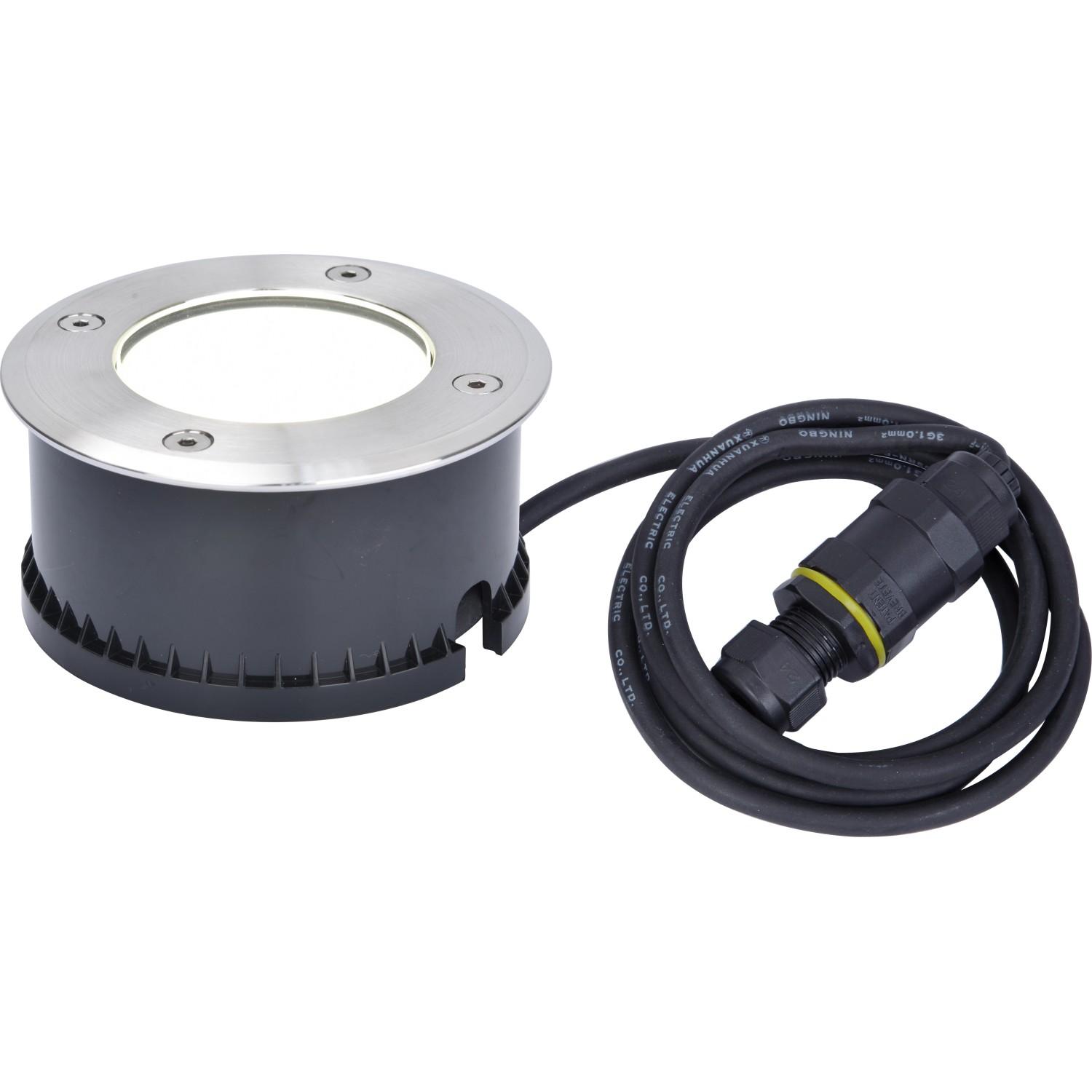 Bild von Lutec LED-Bodeneinbauleuchte Cydops 1,5 m Kabel Edelstahl Ø 11 cm x 5,6 cm
