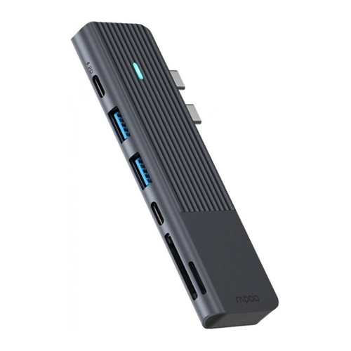Bild von Rapoo USB-C Multiport Adapter, 7-in-2 grau