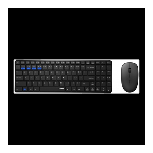 Bild von Rapoo Kabelloses ultraflaches Multi-Mode-Deskset "9300M",schwarz QWERTZ-Layout - kabellose Multimodus-Verbindung - ultraflaches Design,