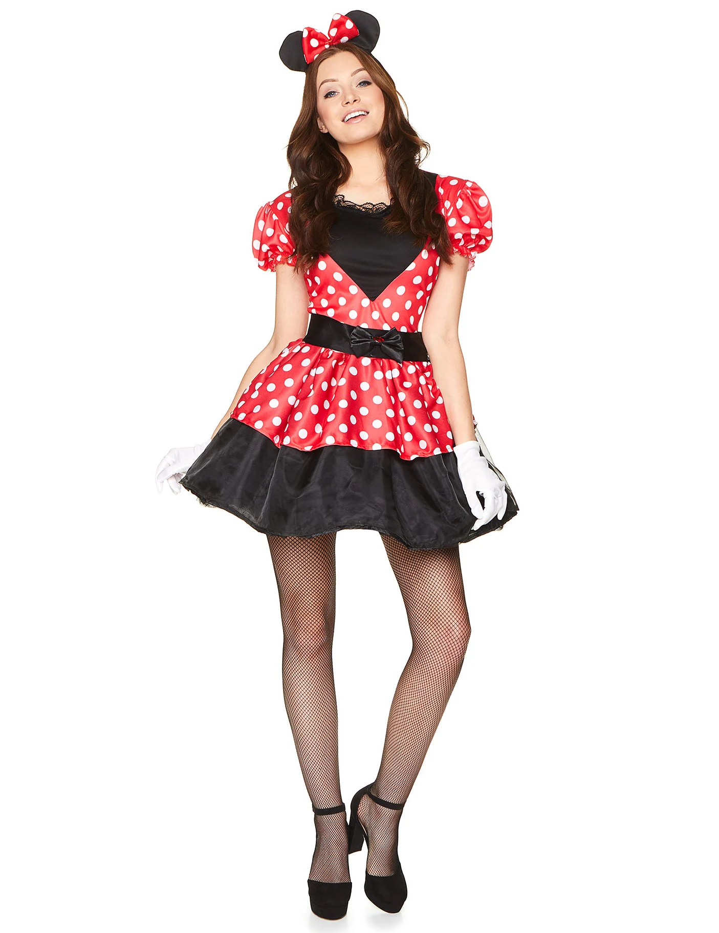 Bild von Maus-Damenkostüm rot-schwarz-weiss