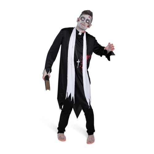 Bild von Schauriger Zombie-Priester Halloween Herrenkostüm