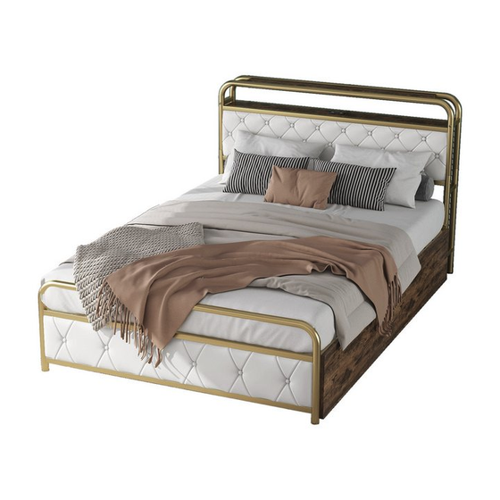 Bild von OKWISH Stauraumbett Doppelbett mit USB-Steckdose