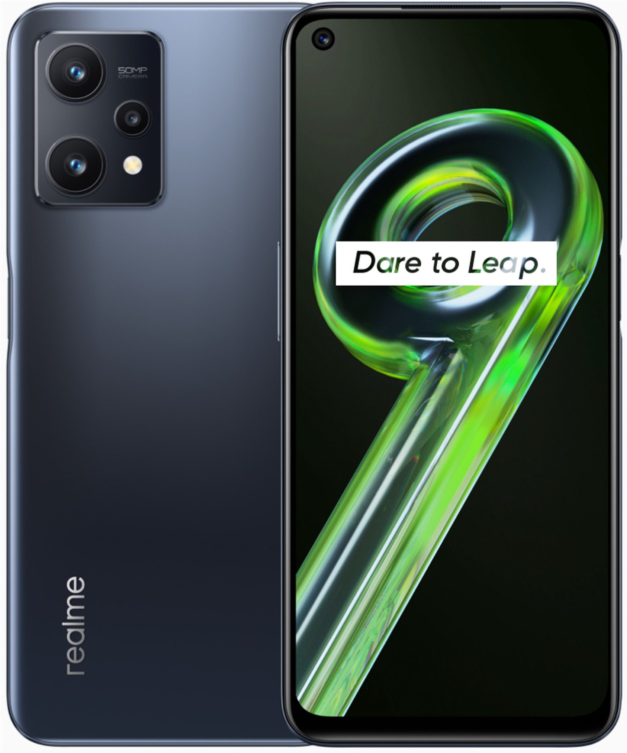 Bild von realme 9 (128 GB, Meteor Black, 6.60", Hybrid Dual SIM, 50 Mpx, 5G), Smartphone, Schwarz