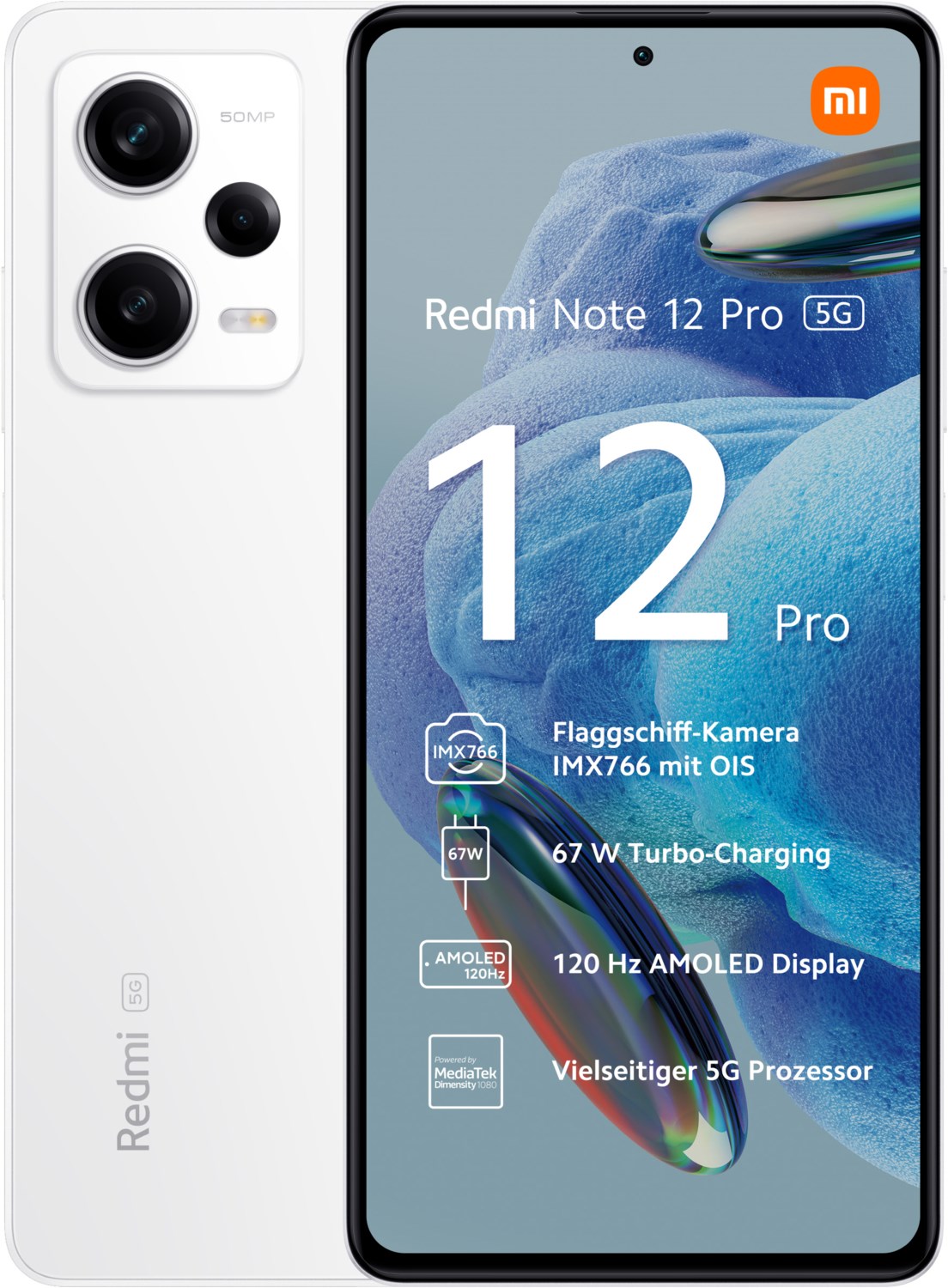 Bild von Xiaomi Redmi Note 12 Pro 5G 6GB + 128GB Polar White Smartphone Smartphone