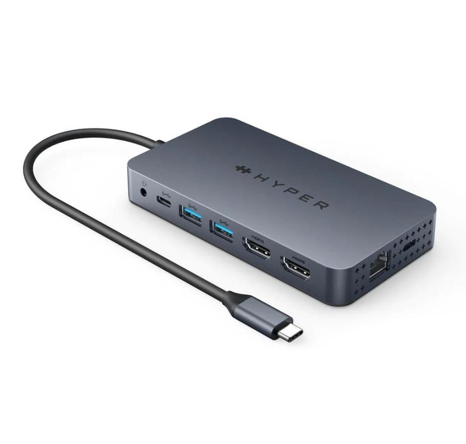 Bild von Hyper® HyperDrive Dual HDMI 10-in1 Travel Dock für M1 MacBook (silicon Motion)