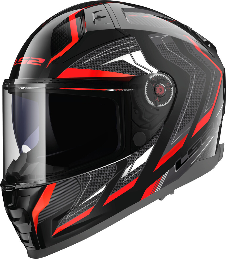 Bild von LS2 FF811 Vector II Alizer Helm, schwarz-rot, Größe XL für Männer