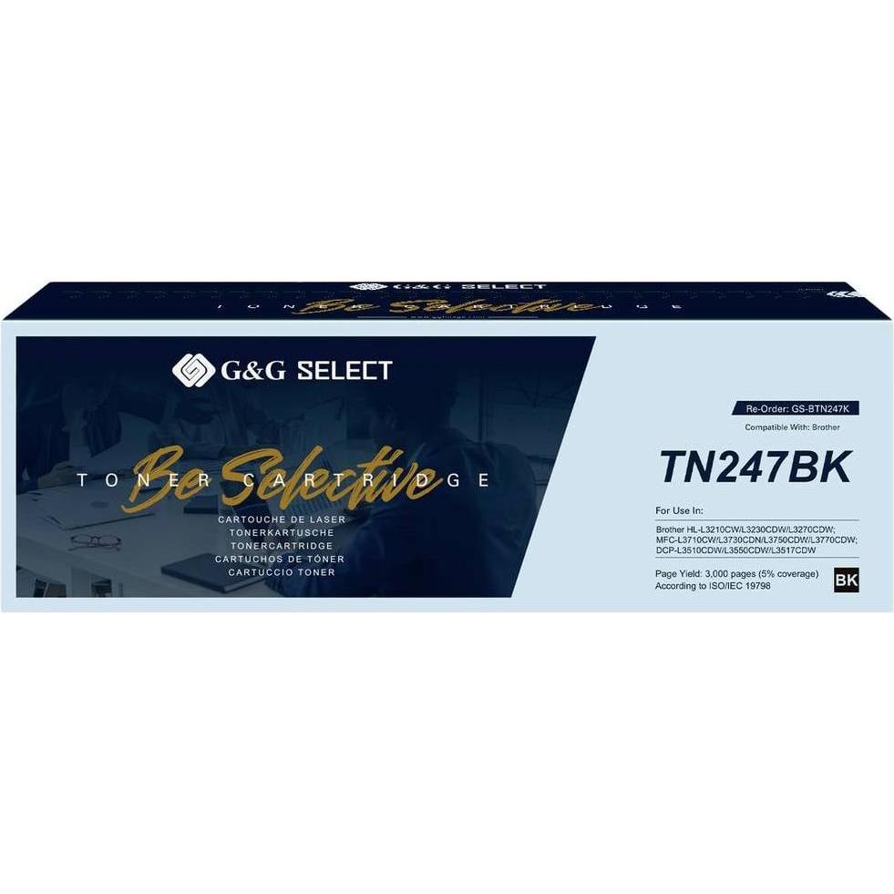 Bild von G&G Toner ersetzt Brother TN-247BK Kompatibel  Schwarz  TN-247BK GS-BTN247K, Toner