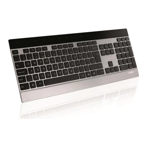 Bild von Rapoo Kabellose Metall-Tastatur "E9270P", Silber QWERTZ (deutsches)-Layout