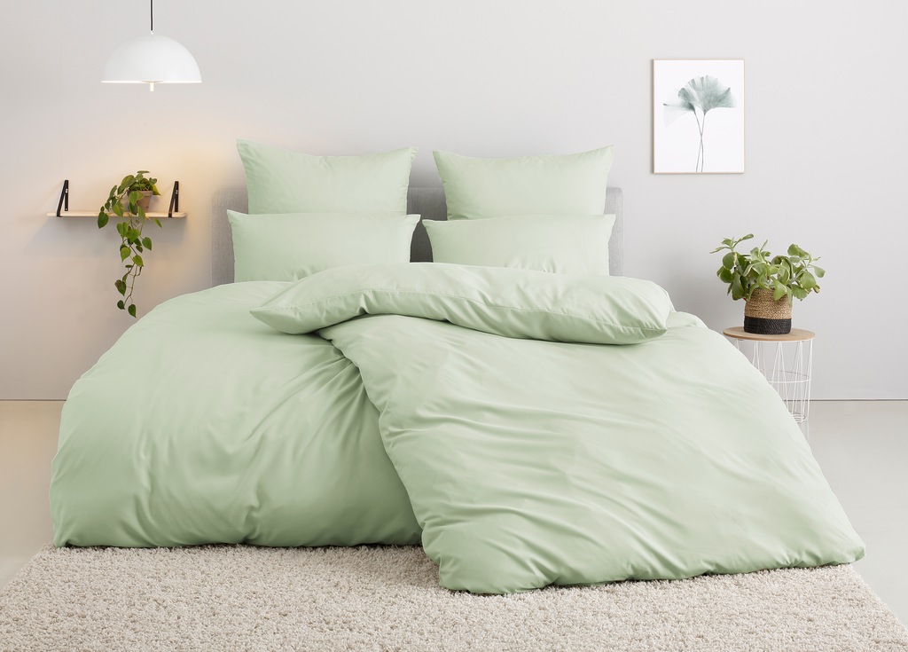 Bild von my home Bettwäsche Desner, Microfaser, 3 teilig, Premium Qualität, 100 % Polyester, sehr weich, uni, ab 135x200 cm