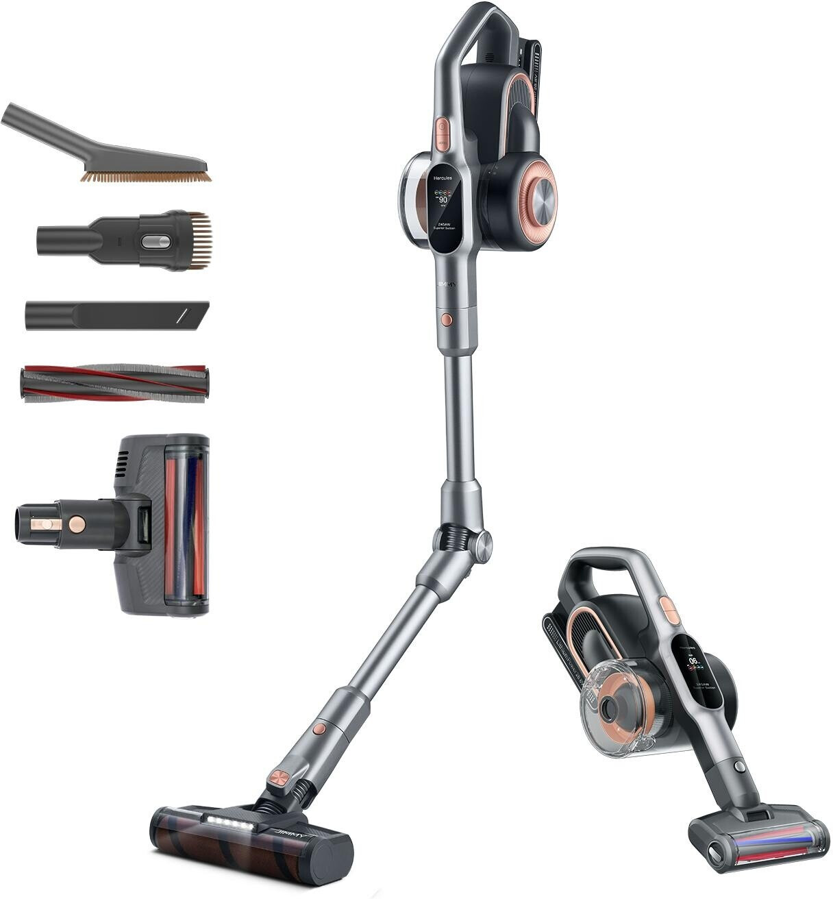 Bild von Jimmy Akku-Hand-und Stielstaubsauger H10 Pro mit Display & Sprachfuntkion - biegsames Design 30000 Pa
