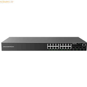 Bild von Grandstream GWN7802P, Managed Switch, 16x Gigabit ports, 4x SFP, 16x Poe, L2 layer (16 Ports), Netzwerk Switch, Schwarz
