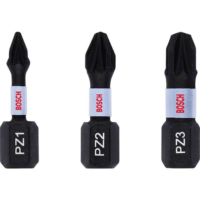 Bild von Bosch 3x PRO Pozidriv Impact Bit (100 x 50 mm, Professional Zubehör Schraubendreher, Schraubendreher)
