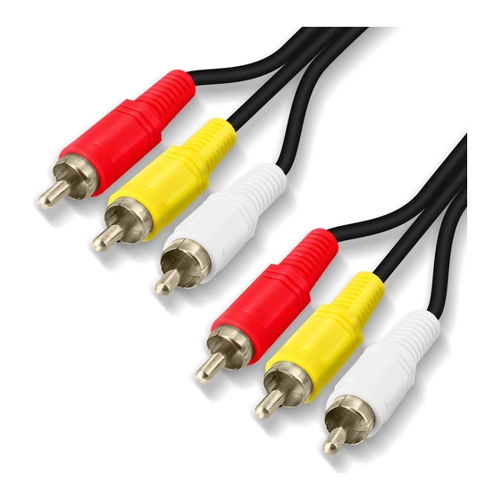 Bild von LinQ 3x Cinch-Stecker auf 3x Cinch-Stecker Videokabel, Länge 5m