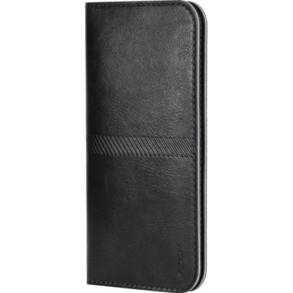 Bild von Rock Smartphone Universal Leder Hülle für 4.8 - 6.0" (Apple iPhone 8 Plus), Smartphone Hülle, Schwarz