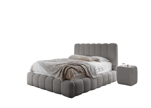 Bild von Fun Möbel Polsterbett Schlafzimmerbett CARSON Set2 in Stoff Catch Me (auch mit Taschenfederkernmatratzen erhältlich), mit Bettkasten, Holzlattenrost und 2 x Nachttisch