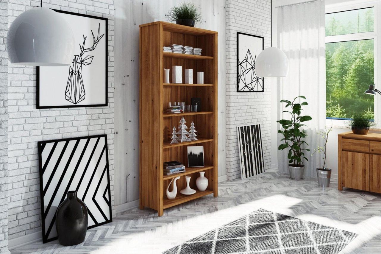 Bild von Bücherregal Regal MAISON Buche massiv 100x212x36 cm