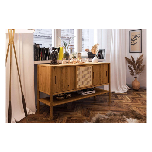 Bild von Kommode Schrank SAGA Eiche massiv 142x81x46 cm