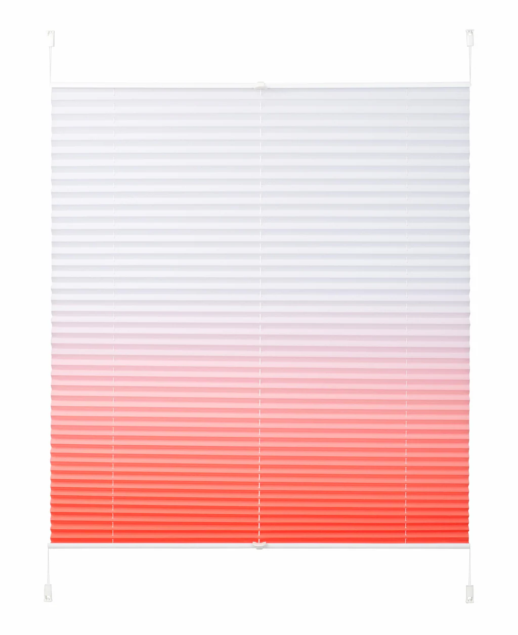 Bild von Plissee MY HOME "Ombré" Gr. 1, rot (apricot), B:40cm H:130cm, Obermaterial: 100% Polyester, Plissees, Fixmaß, Farbverlauf, Klemmträger