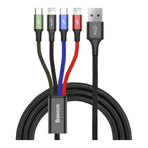 Bild von 4in1 Cable Lightn(2x)/C/Micro 3.5A Black