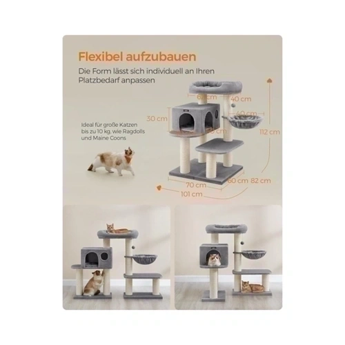 Bild von Kratzbaum dicke Stämme 112 cm Beige