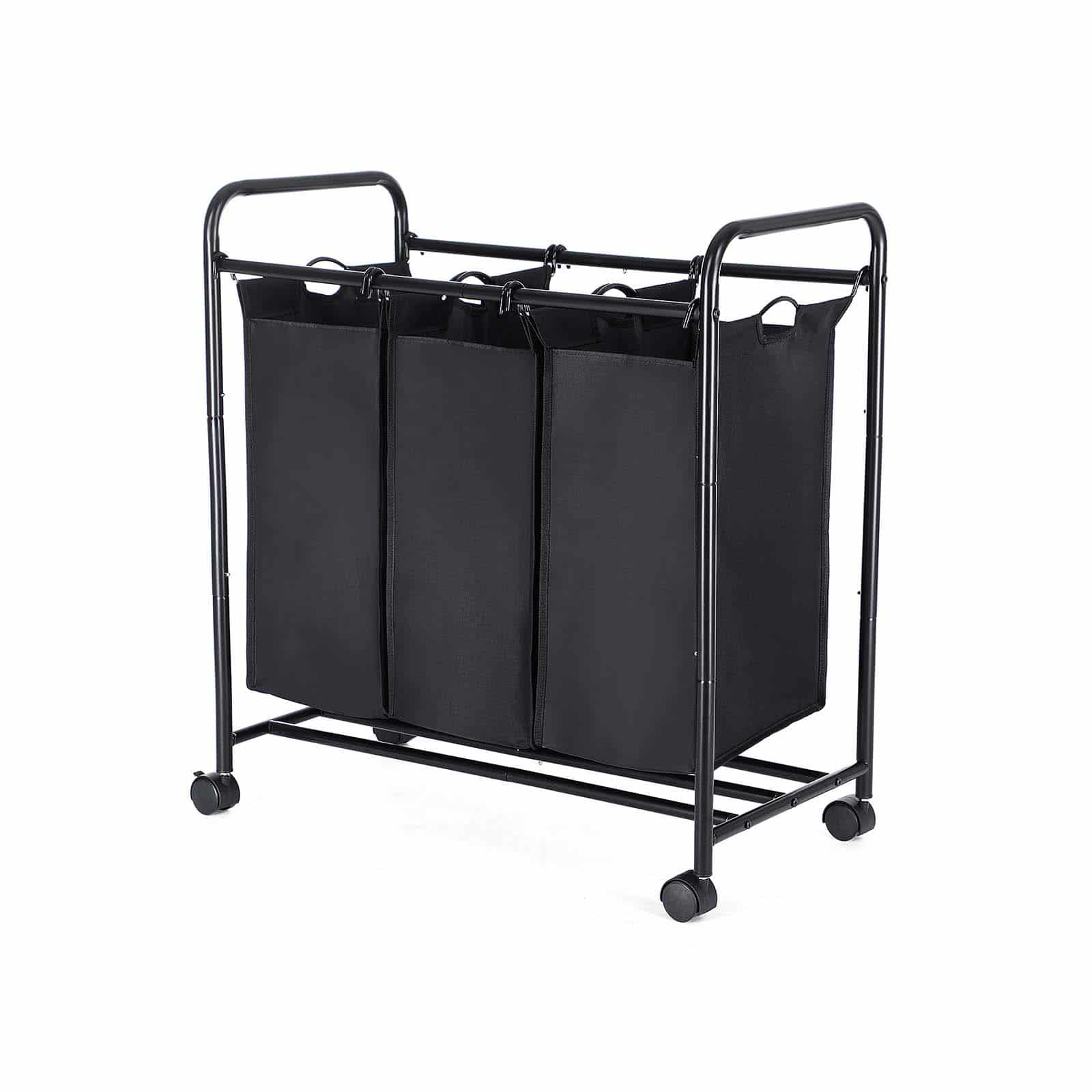 Bild von SONGMICS Wäschekorb, Wäschesortierer mit 3 abnehmbaren Stofftaschen, 3 x 44 L