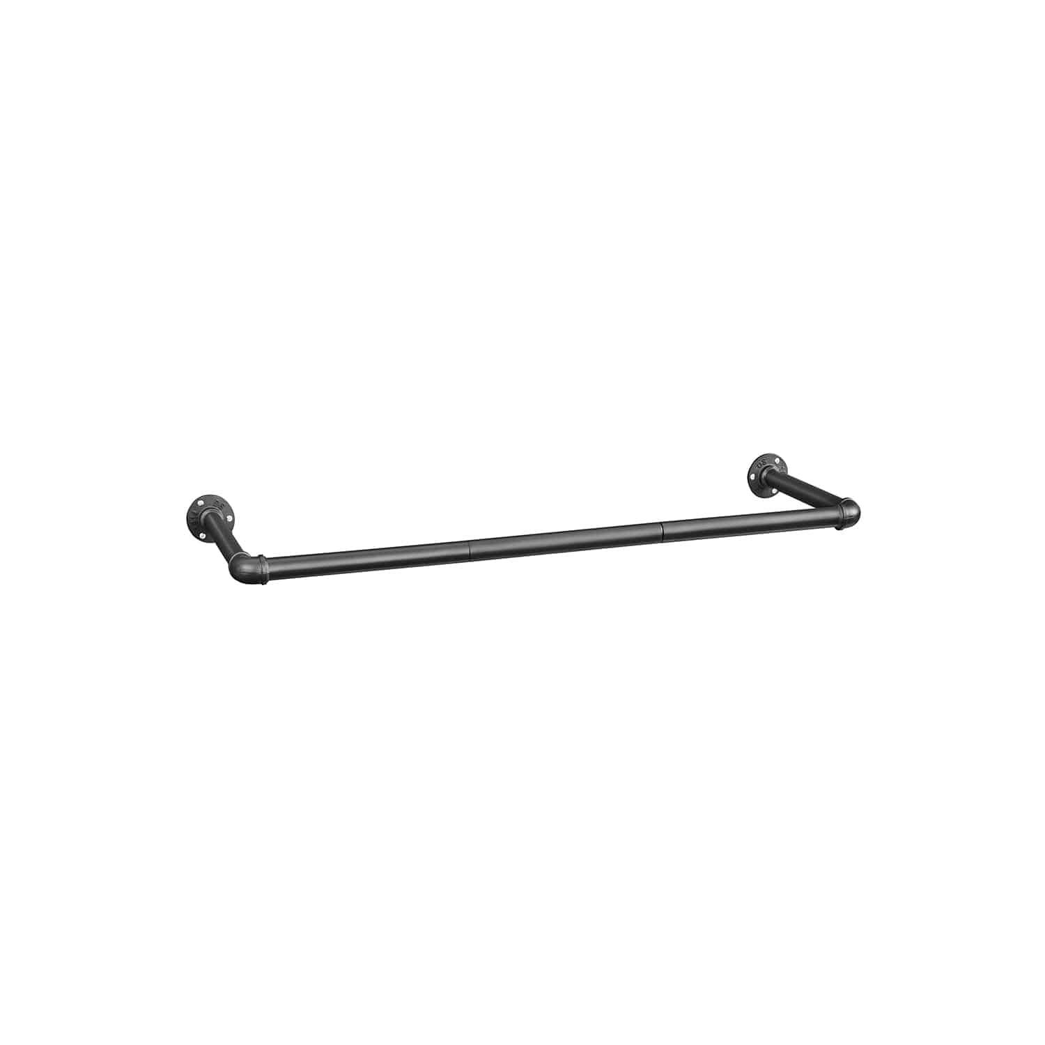 Bild von SONGMICS Kleiderstangen für die Wand 2er Set, Garderobenstangen, Wandmontage, platzsparend, 92 x 30 x 7,5 cm, einfache Montage, Industrie-Design, für kleine Wohnungen, schwarz HSR67BK02