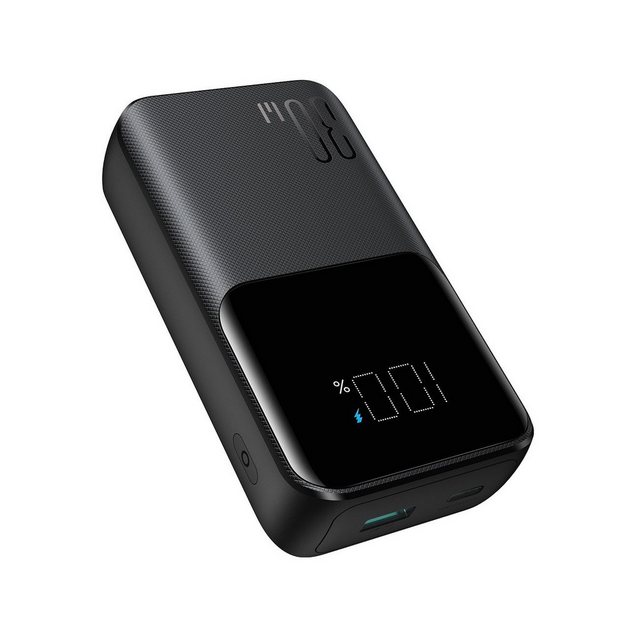 Bild von Joyroom 30W 20000mAh mini Power Bank with built-in Cables, USB-A & USB-C - Black (10000 mAh, 30 W, 37000 Wh), Powerbank, Schwarz