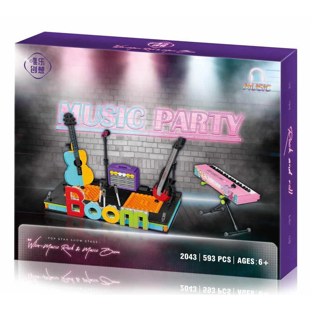 Bild von Lezi WL2043 - MusiK Party: Gitarren und Keyboard (Mini Blocks) - 593 Klemmbausteine