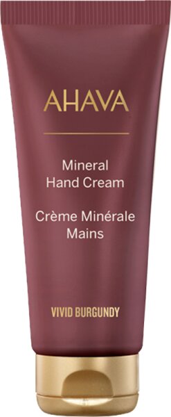 Bild von AHAVA Vivid Burgundy Mineral Hand Cream 100 ml – Exklusive Mischung aus Mineralien aus dem Toten Meer, Die Trockene Hände mit Feuchtigkeit Versorgt und Beruhigt und Sie Weich und Geschmeidig Macht.