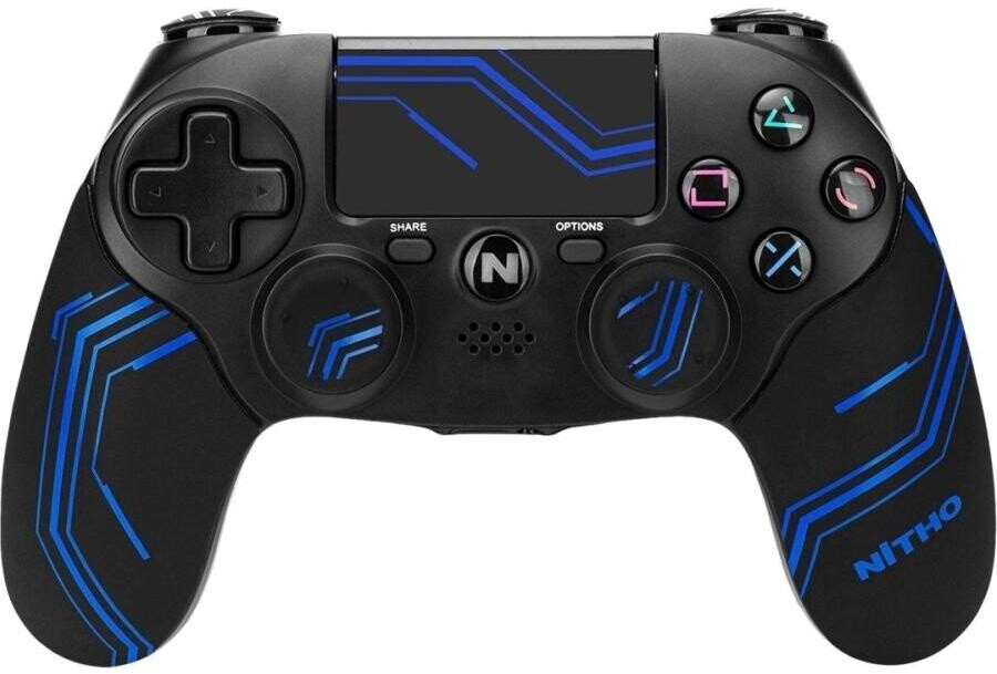 Bild von Nitho Controller Adonis Wireless Glow schw./blau PS4/NS/PC (PC, Playstation, Android, iOS), Gaming Controller, Schwarz