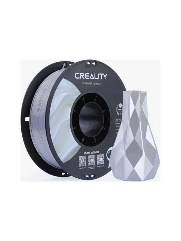 Bild von Creality Filament PLA, Silk Silber, 1.75 mm, 1 kg (PLA, 1.75 mm, 1000 g, Silber), 3D Filament, Silber