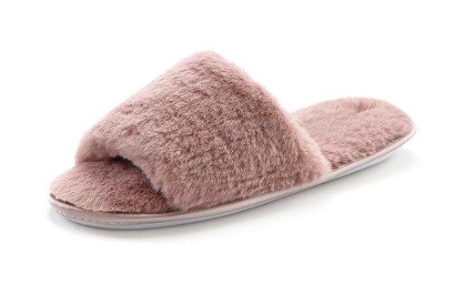 Bild von Vivance Hausschuh »Plüsch Hausschuhe«, Pantolette, Pantoffel mit kuscheligem, warmen Fellimitat VEGAN