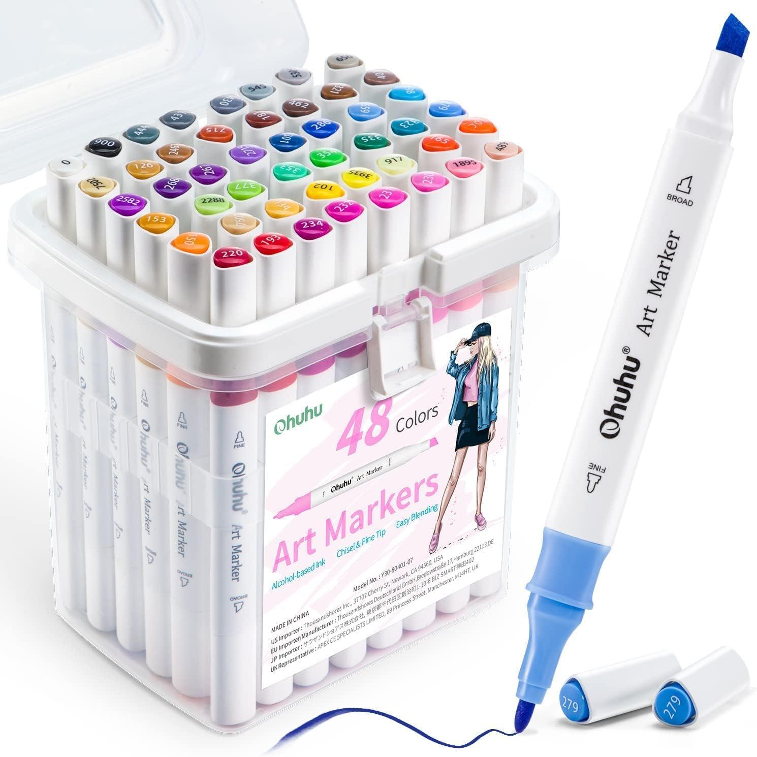 Bild von Ohuhu, Marker, Kunstmarker (48 Stk.) (Mehrfarbig, 48 x)
