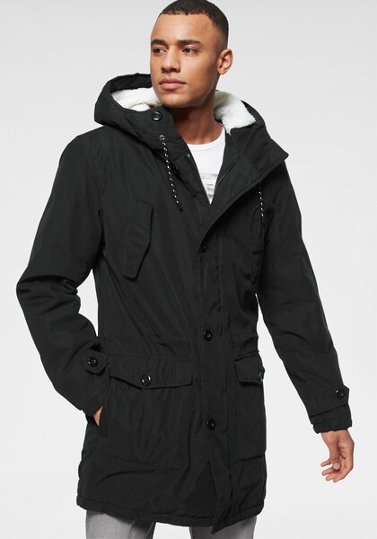 Bild von Bruno Banani Parka, mit Kapuze, für den Winter, taillierter Schnitt, mit anpassbarer Kapuze