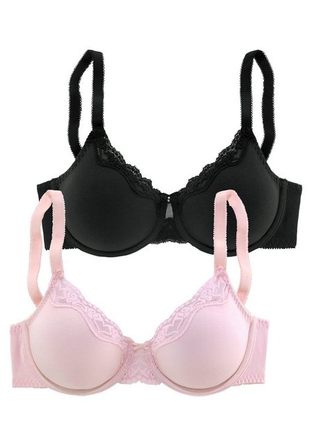 Bild von petite fleur Bügel-BH (Packung, 2 Stück) mit zarter Jacquardspitze