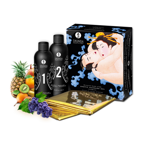 Bild von SHUNGA Gleitgel Körper-zu-Körper-Massage - Exotische Früchte - 2 Stück à 7,6 fl/225 ml