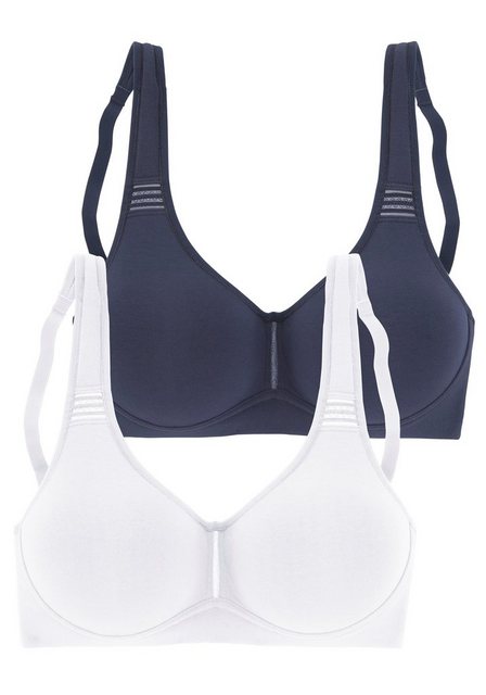 Bild von petite fleur T-Shirt-BH (Packung, 2 Stück) ohne Bügel aus Baumwolle