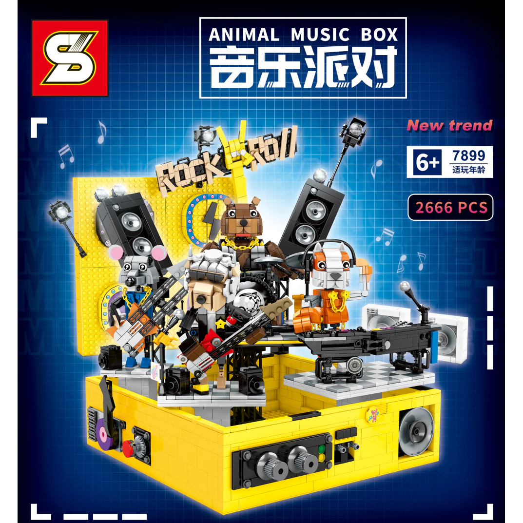 Bild von Sembo SY7899 - Große Musikbox mit Bluetooth Lautsprecher - 2666 Klemmbausteine