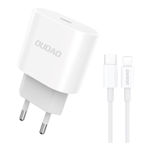 Bild von Dudao A8SEU PD USB-C Charger + PD Kabel 20W Weiß